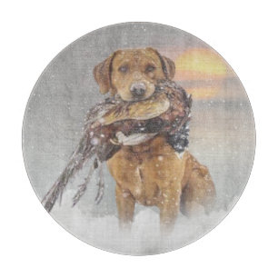 Jagd Fasan im Winter Wandteppich Plexiglas Schneidebrett