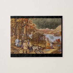 Jagd, Fischen und Forest_Engravings Puzzle