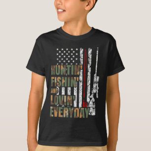 Jagd Fischerei Liebevoller Täglicher Amerikanische T-Shirt
