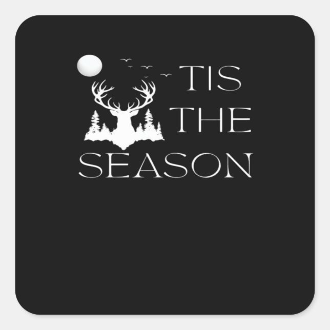 Jagd Fun Jagd Bogenschießen für Bowhunters im Frei Quadratischer Aufkleber (Vorderseite)