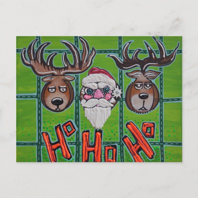 Jagd Ho Ho Ho Ho Postkarten (Vorderseite)