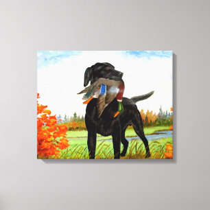 Jagd Hunde Malerei Wrapped Canvas Leinwanddruck
