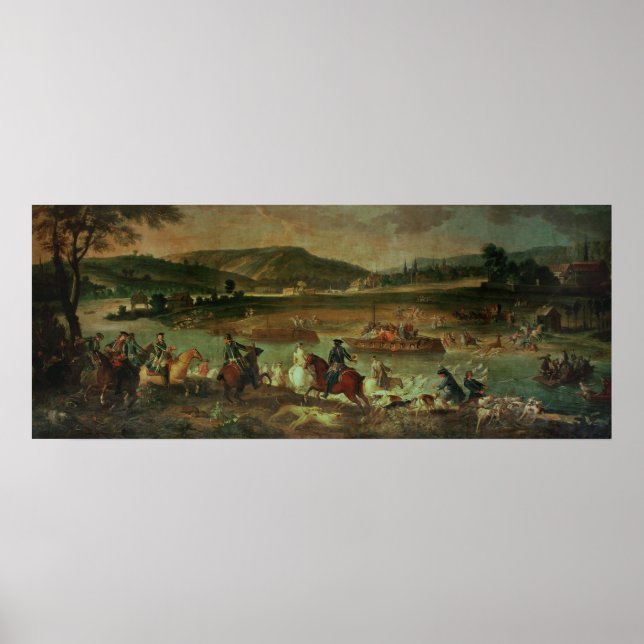 Jagd im Wald bei Compiegne Poster (Vorne)