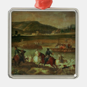 Jagd im Wald bei Compiegne Silbernes Ornament