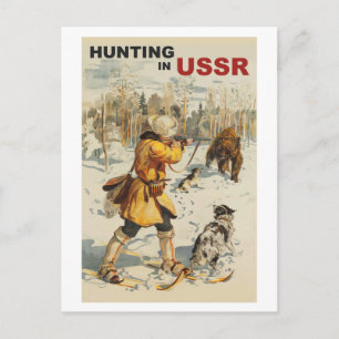 Jagd in der UdSSR Postkarte