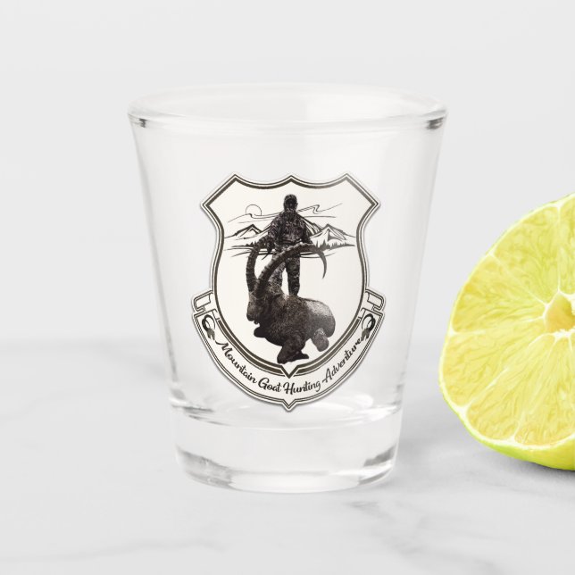 Jagd Leben Schnapsglas (Vorderseite)