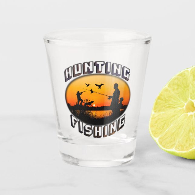 Jagd Leben Schnapsglas (Vorderseite)