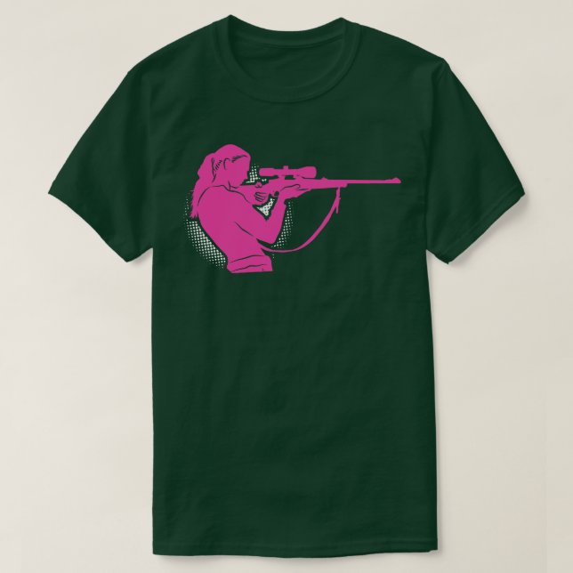 Jagd Mädchen Shooting Girls Shoot Hunter Pro T-Shirt (Design vorne)