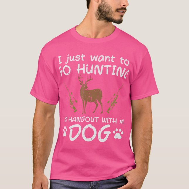 Jagd mit Hund-Funny Hirsche Jäger Männer T-Shirt (Vorderseite)