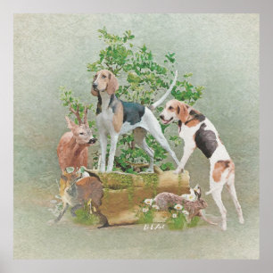 Jagd mit Hunden Poster