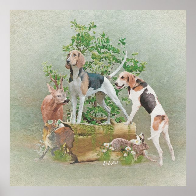 Jagd mit Hunden Poster (Vorne)