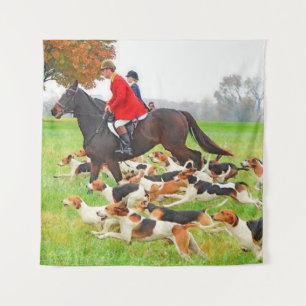 Jagd mit Hunden Wandteppich