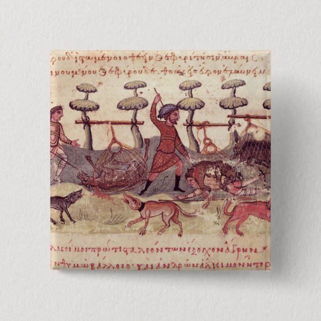 Jagd mit Netzen Button (Vorderseite)