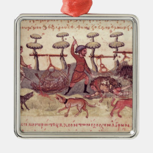 Jagd mit Netzen Ornament Aus Metall