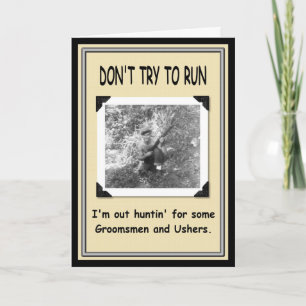 Jagd nach Trauzeuge / Usher ? Einladung