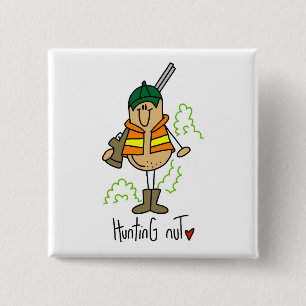 Jagd-Nuss-T-Shirts und Geschenke Button