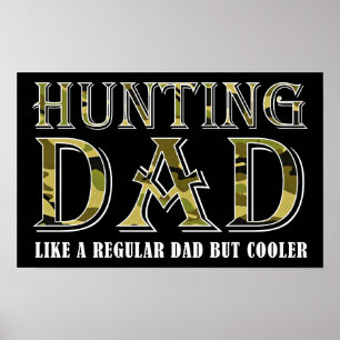 Jagd Papa Lustiges Poster schwarz