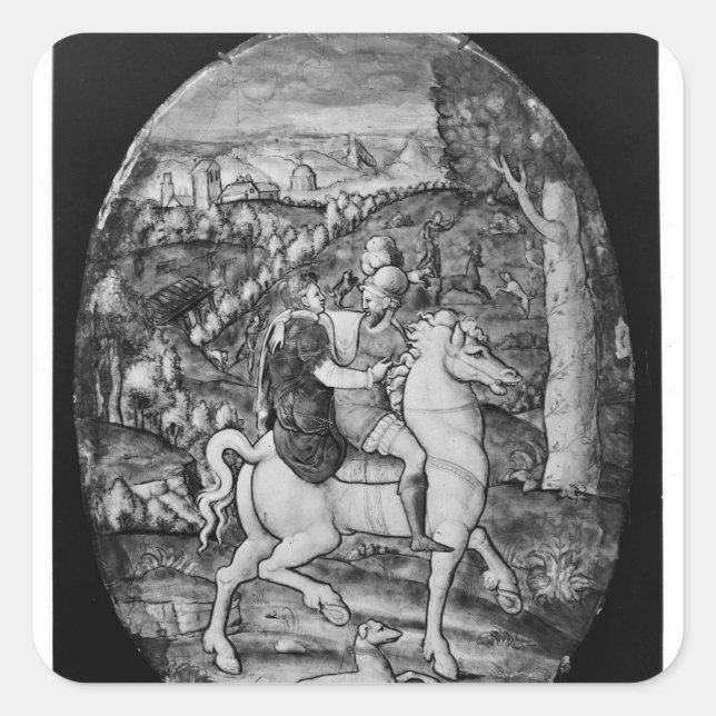 Jagd Quadratischer Aufkleber (Vorderseite)