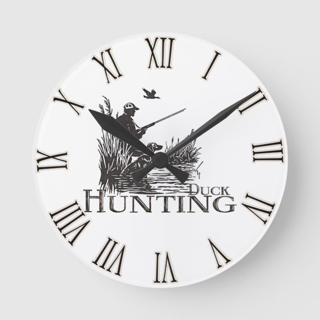 Jagd Runde Wanduhr (Vorderseite)