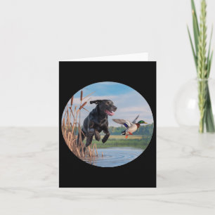 Jagd Schwarzer Labrador Labrador Hunde Jagd Enten. Karte