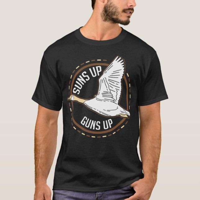 Jagd Songs Up Guns Up Entenguck Fly Bird schwarz a T-Shirt (Vorderseite)