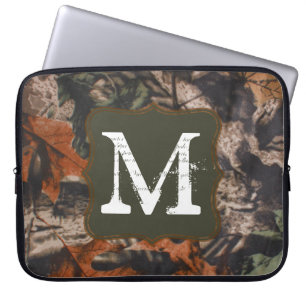 Jagd-Tarnmuster Jäger Tarnmuster Monogramm 15" Lap Laptopschutzhülle