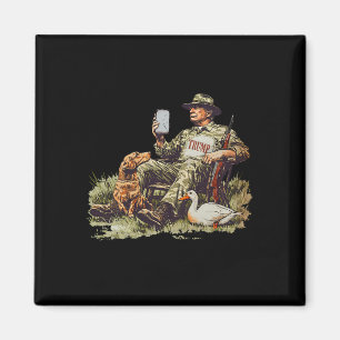 Jagd Trump Camouflage Lustige Entenjagdsaison Magnet