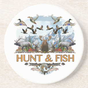 Jagd und Fische Untersetzer