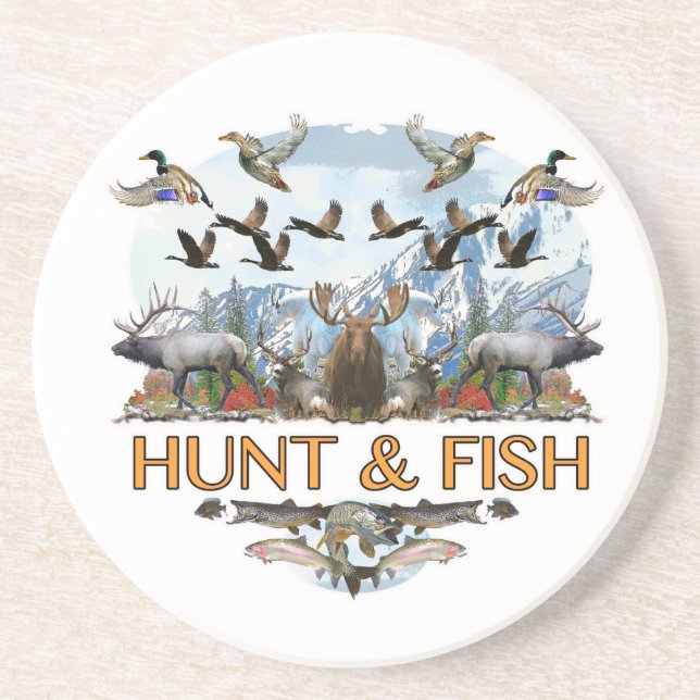 Jagd und Fische Untersetzer (Vorne)