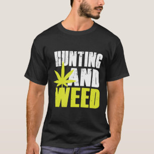 Jagd und Unkraut Marijuana-Pot Leaf Silhouet T-Shirt