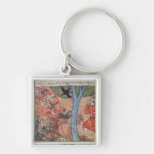 Jagd-Vögel, 'vom Buch von Kalila und Schlüsselanhänger