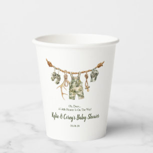 Jagd Wäscheleine Camouflage Junge Baby-Party Pappbecher