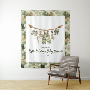 Jagd Wäscheleine Camouflage Junge Baby-Party Wandteppich