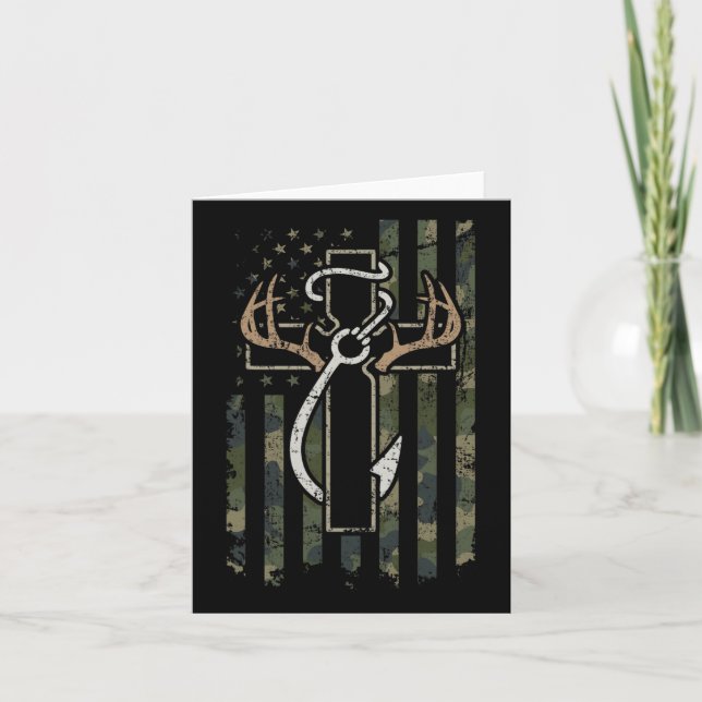 Jagdfait - Christlicher Jäger Fischer Karte (Vorderseite)