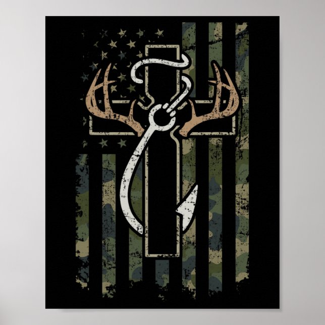 Jagdfait - Christlicher Jäger Fischer Poster (Vorne)