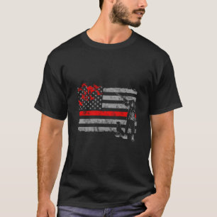 Jagdflagge der dünnen Roten Linie T-Shirt