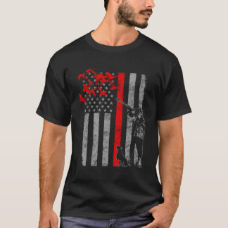 Jagdflagge der dünnen Roten Linie T-Shirt