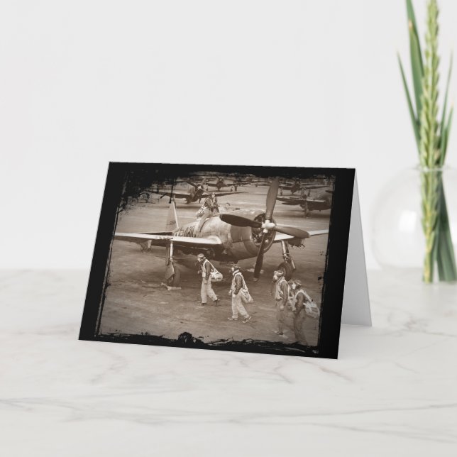 Jagdflieger, die auf Thunderbolts P-47 ausbilden Karte (Vorderseite)