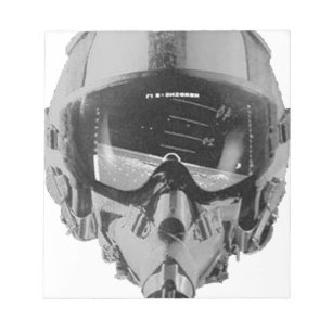 Jagdflieger-Sturzhelm und Höhenmesser Notizblock