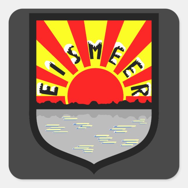 Jagdgeschwader 5 (JG 5) Gruppe I Emblem - Eismeer Quadratischer Aufkleber (Vorderseite)