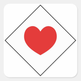 Jagdgeschwader 77 (JG 77) Herz als Insignien Quadratischer Aufkleber