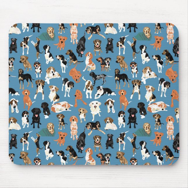 Jagdhund-Bezirks-Mausunterlage Mousepad (Vorne)