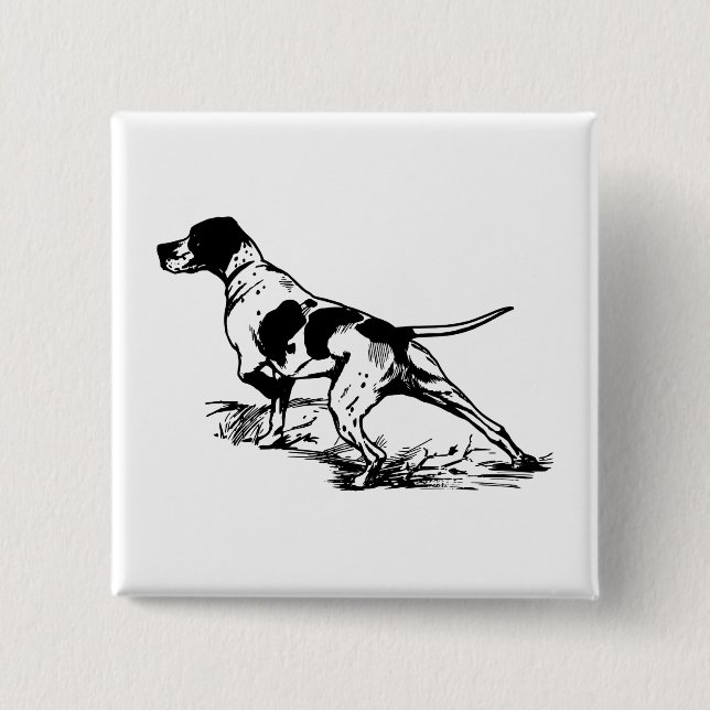 Jagdhund Button (Vorderseite)