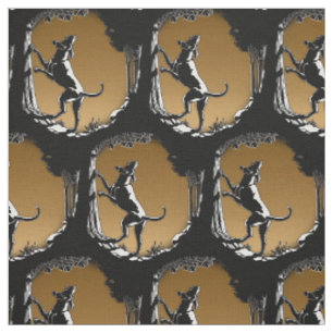 Jagdhund-Kunst-Gewebe-Gewebe-Jagd-Hundemuster Stoff