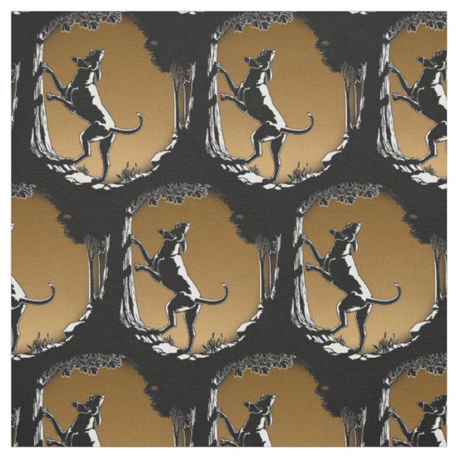 Jagdhund-Kunst-Gewebe-Gewebe-Jagd-Hundemuster Stoff (Muster)