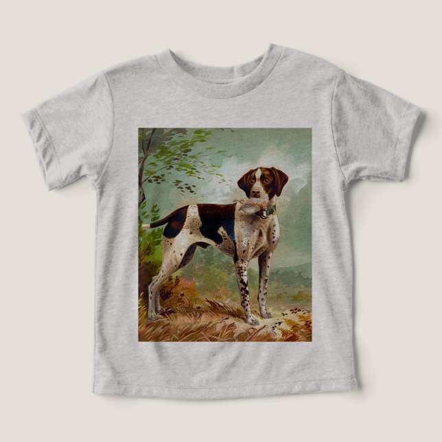 Jagdhund mit Vogel im Maul (Design Vorderseite)