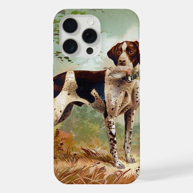 Jagdhund mit Vogel im Maul iPhone Hülle (Rückseite)