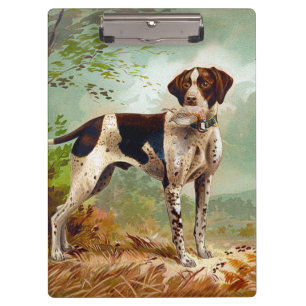 Jagdhund mit Vogel im Maul Klemmbrett