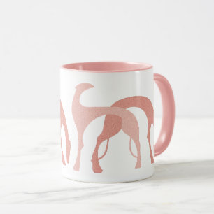 Jagdhund-Tassen-pfirsichfarbenes Rosa Tasse