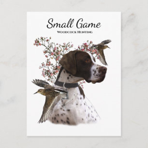 Jagdhund, Waldschnepfenjagd Postkarte